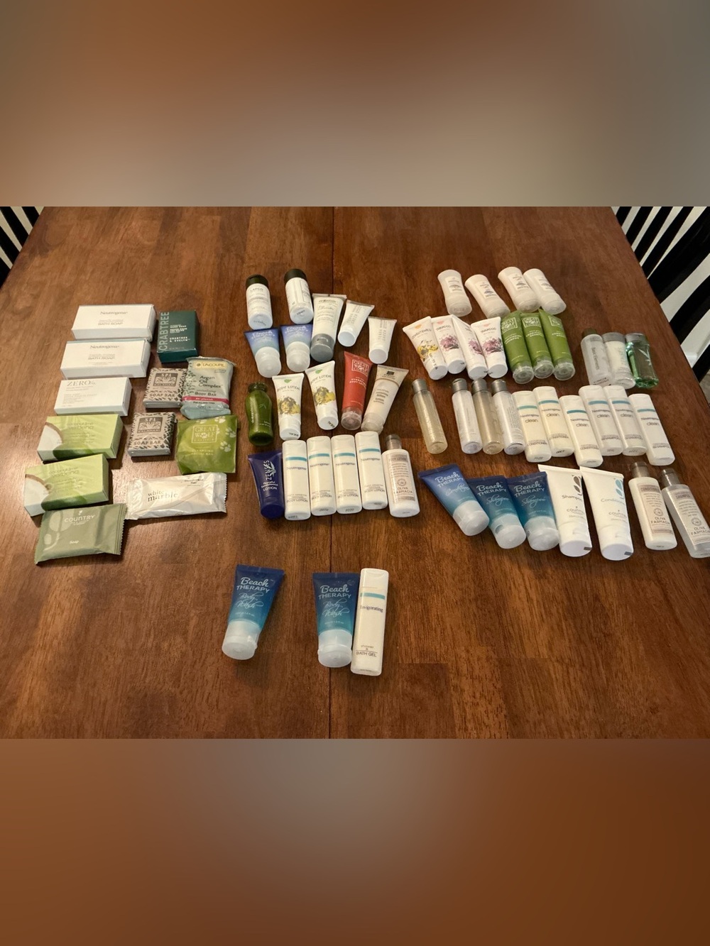 64pc Travel Toiletries AirBnB VRBO Soap Lotion Shampoo Conditioner etc